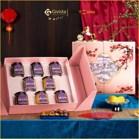 e-Voucher hộp quà Tết Đào Hồng 2026 - Combo 8 hũ đặc sản - Phiên bản vali cao cấp