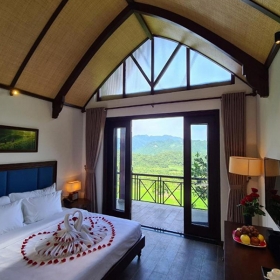 Nghỉ dưỡng phòng honeymoon bungalow tại Ebino Pù Luông resort
