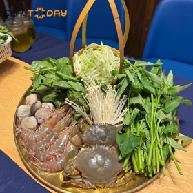 Hải Sản Long Ngư - Lẩu tôm cua bầu - Happy set dành cho 02 người