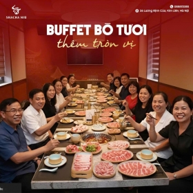 Combo 2 vé Buffet lẩu bò Triều Châu menu 428K áp dụng cuối tuần tại Nhà hàng Shacha Níu