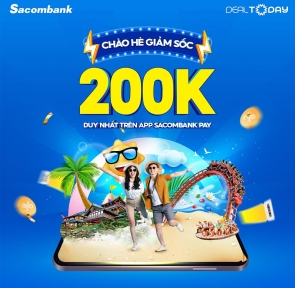 Bùng nổ 3000 ưu đãi ra mắt miniapp Dealtoday trên Sacombank Pay