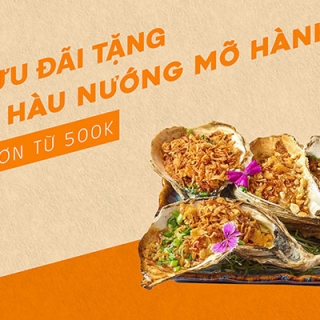 One Boat Limoni - e-Coupon ưu đãi tặng 01 phần Hàu Nướng Mỡ Hành cho hóa đơn từ 500K