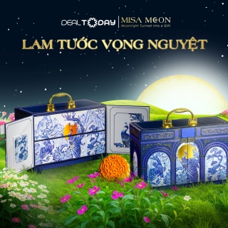 e-Voucher - Bánh Trung thu Misa Moon Giftbox Lam Tước Vọng Nguyệt - Hộp combo 6 bánh cao cấp 150g