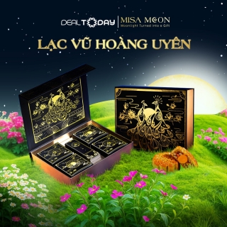 e-Voucher - Bánh Trung thu Misa Moon Giftbox Lạc Vũ Hoàng Uyên - Hộp combo 4 bánh 120g và trà lài