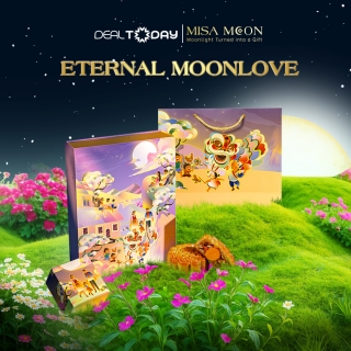 e-Voucher - Bánh Trung thu Misa Moon Giftbox Eternal Moonlove - Hộp combo 4 bánh cao cấp 150g và trà lài