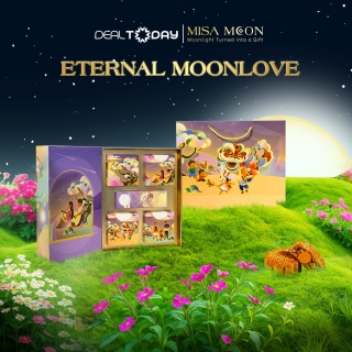 e-Voucher - Bánh Trung thu Misa Moon Giftbox Eternal Moonlove - Hộp combo 4 bánh 120g và trà lài