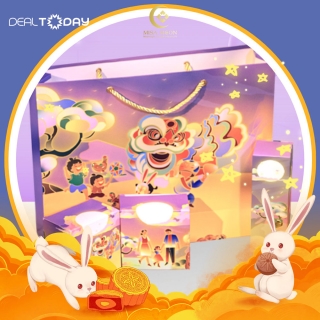 e-Voucher - Bánh Trung thu Misa Moon Giftbox Eternal Moonlove - Hộp combo 4 bánh 120g và trà lài