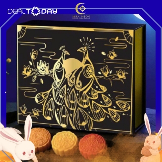 e-Voucher - Bánh Trung thu Misa Moon Giftbox Lạc Vũ Hoàng Uyên - Hộp combo 4 bánh 120g và trà lài
