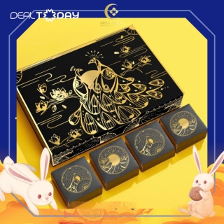 e-Voucher - Bánh Trung thu Misa Moon Giftbox Lạc Vũ Hoàng Uyên - Hộp combo 4 bánh 150g và trà lài
