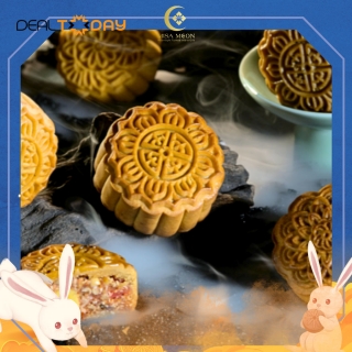 e-Voucher - Bánh Trung thu Misa Moon Giftbox Lam Tước Vọng Nguyệt - Hộp combo 4 bánh 150g và trà lài