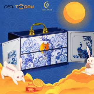 e-Voucher - Bánh Trung thu Misa Moon Giftbox Lam Tước Vọng Nguyệt - Hộp combo 6 bánh cao cấp 150g