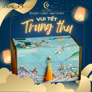 e-Voucher - Bánh Trung thu Misa Moon Giftbox Minh Nguyệt Uyển Viên hộp combo 4 bánh 150g và trà lài