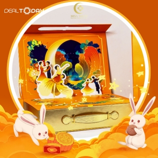 e-Voucher - Bánh Trung thu Misa Moon Giftbox Moonlit Serenade - Hộp combo 4 bánh 200g và trà lài