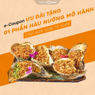 One Boat Limoni - e-Coupon ưu đãi tặng 01 phần Hàu Nướng Mỡ Hành cho hóa đơn từ 500K