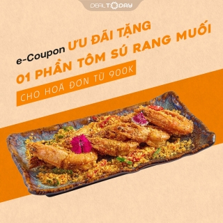 One Boat Limoni - e-Coupon ưu đãi tặng 01 phần Tôm Sú Rang Muối Kiểu Hongkong cho hóa đơn từ 900K