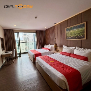Nha Trang - Virgo Hotel 5 sao - Phòng Family Partial Sea View