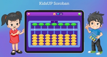 Khóa học 1 năm trên Ứng dụng học toán tư duy tại nhà dành cho trẻ em từ 4-12 tuổi Kids UP Soroban