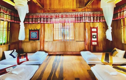 Nghỉ dưỡng Stilt House dành cho 14 người tại Pù Luông Bocbandi Retreat
