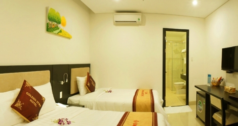 Phòng Deluxe Triple 1N1Đ - Khách sạn Golden Star 3 sao Đà Nẵng