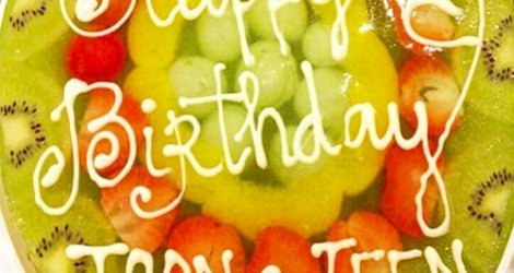 Bánh sinh nhật rau câu trái cây (18cmx7cm) - Trang Cake's
