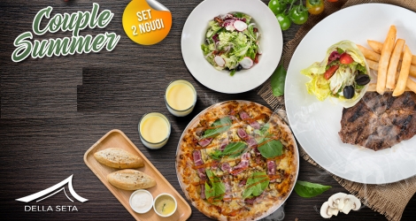 Bữa trưa vui vẻ với Pizza bít tết và đồ tráng miệng siêu hấp dẫn tại Della Seta