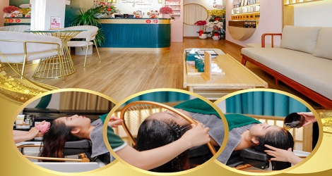 Gội đầu dưỡng sinh chăm sóc da mặt kết hợp với massage cổ vai gáy tại Sugoii Spa & Beauty