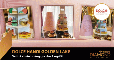 Diamond - Trà chiều hoàng gia tại Dolce By Wyndham Hanoi Golden Lake dành cho 2 người