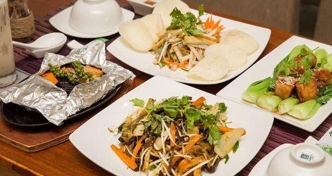 Combo thuần chay hấp dẫn cho 2-3 người tại Hệ thống nhà hàng chay Bà Xã