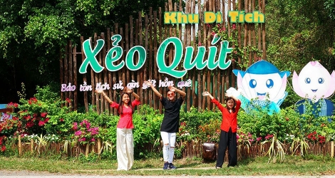 Tour Đồng Tháp 1N - chùa lá sen khổng lồ - Xẻo Quýt