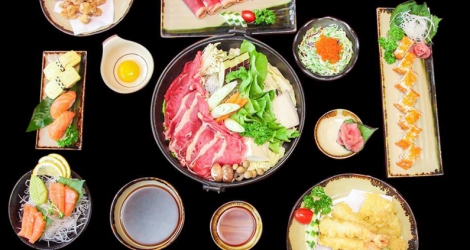 Lẩu Sukiyaki và các món ăn Nhật Bản cho 04 người tại nhà hàng Shinbashi