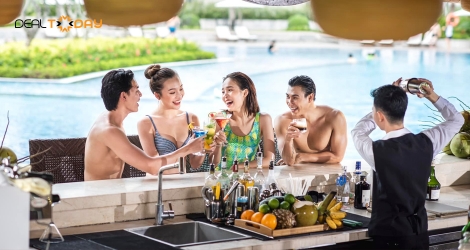 Nghỉ dưỡng phòng standard kèm vé VinWonder và Safari cho 02 khách tại khách sạn Wyndham Garden Grandworld Phú Quốc