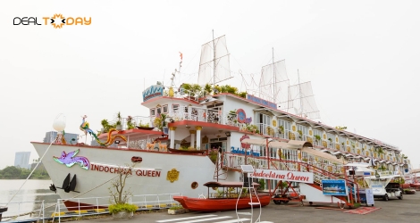 Tour du ngoạn ngắm sông Sài Gòn và ăn tối set menu trên tàu Indochine Queen dành cho 01 khách