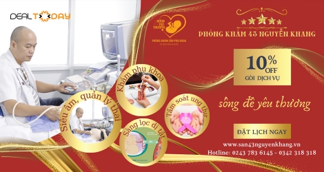 Voucher giảm 10% tại phòng khám sản phụ khoa 43 Nguyễn Khang