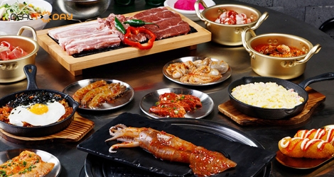 Buffet Nướng Lẩu Hàn Quốc bò Mỹ, hải sản cao cấp Menu 299k tại Jin Galbi