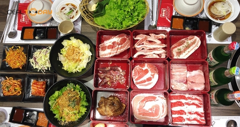 Buffet nướng chuẩn vị Hàn Quốc menu cao cấp 380k tại hệ thống nhà hàng Box BBQ