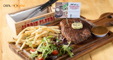 Steaks chuẩn vị Singapore dành cho 1 người tại nhà hàng Stirling Steaks