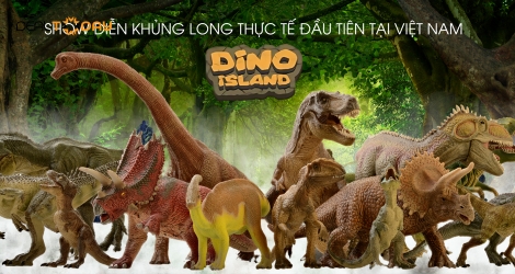 Vé trẻ em thám hiểm khu vui chơi khủng long Dino Island tại Aeon Mall Long Biên