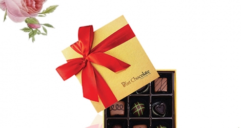 Hộp Socola quà tặng 20 - 10 Dart Chocolate - 09 viên socola tươi các vị nhân