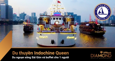 Diamond - Tour du ngoạn sông Sài Gòn và buffet trên tàu Indochine Queen