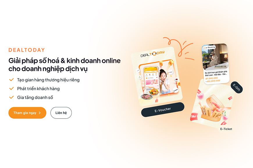 Ưu đãi giới hạn cho 100 đối tác đầu tiên mở gian hàng trên Dealtoday