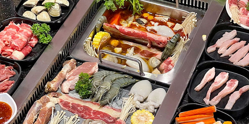 Buffet trưa nướng & lẩu menu Premium tại Sik Dak Fook hơn 100 món với 6 vị lẩu đặc sắc