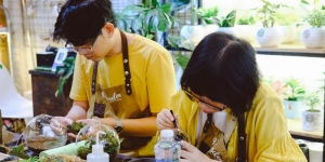 Workshop Terrarium 101 trồng cây tiểu cảnh tại 9X GARDEN