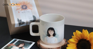 Voucher quà tặng ly gốm vẽ tay Handmade tại VUTT DECOR