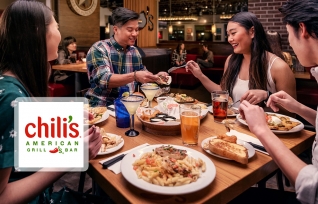 Thẻ quà tặng trị giá 100k áp dụng tại Chilis American Grill & Bar