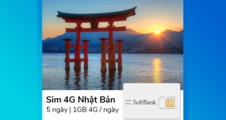 Sim Nhật Bản  5 ngày không giới hạn dung lượng 1GBngày