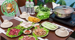 Set bò nhúng dấm hấp dẫn dành cho 4 -6 người tại hệ thống 555
