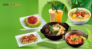 Voucher giảm giá trị giá 100k thưởng thức đặc sắc tinh hoa ẩm thực thuần chay sắc tại Hệ thống chay Bà Xã