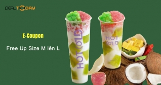 E-Coupon free up size M lên L tại Hệ thống Hot&Cold Trà Sữa Xiên Que
