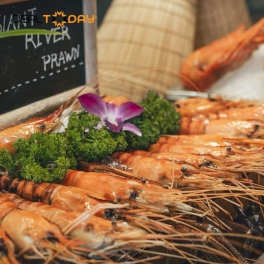 International Buffet trưa T2 đến T6 hải sản cao cấp tại Mermaid Restaurant La Vela 5 Sao