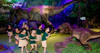 Vé thám hiểm khu vui chơi khủng long Dino Island tại Aeon Mall Long Biên cho trẻ em ngày trong tuần